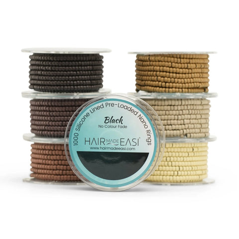 Silicone Lined Pre - Loaded Nano Rings (1000) - Hair Made Easi