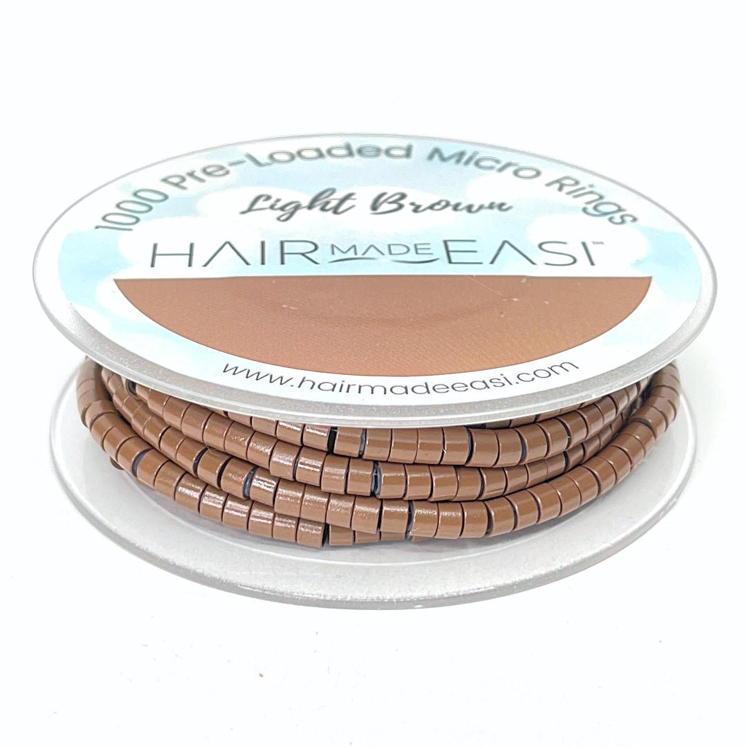 Silicone Lined Pre-Loaded Micro Rings (1000) and Easiloop Duo - Hair Made Easi