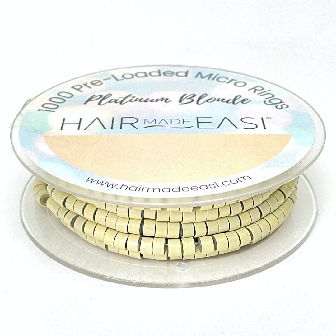 Silicone Lined Pre-Loaded Micro Rings (1000) and Easiloop Duo - Hair Made Easi