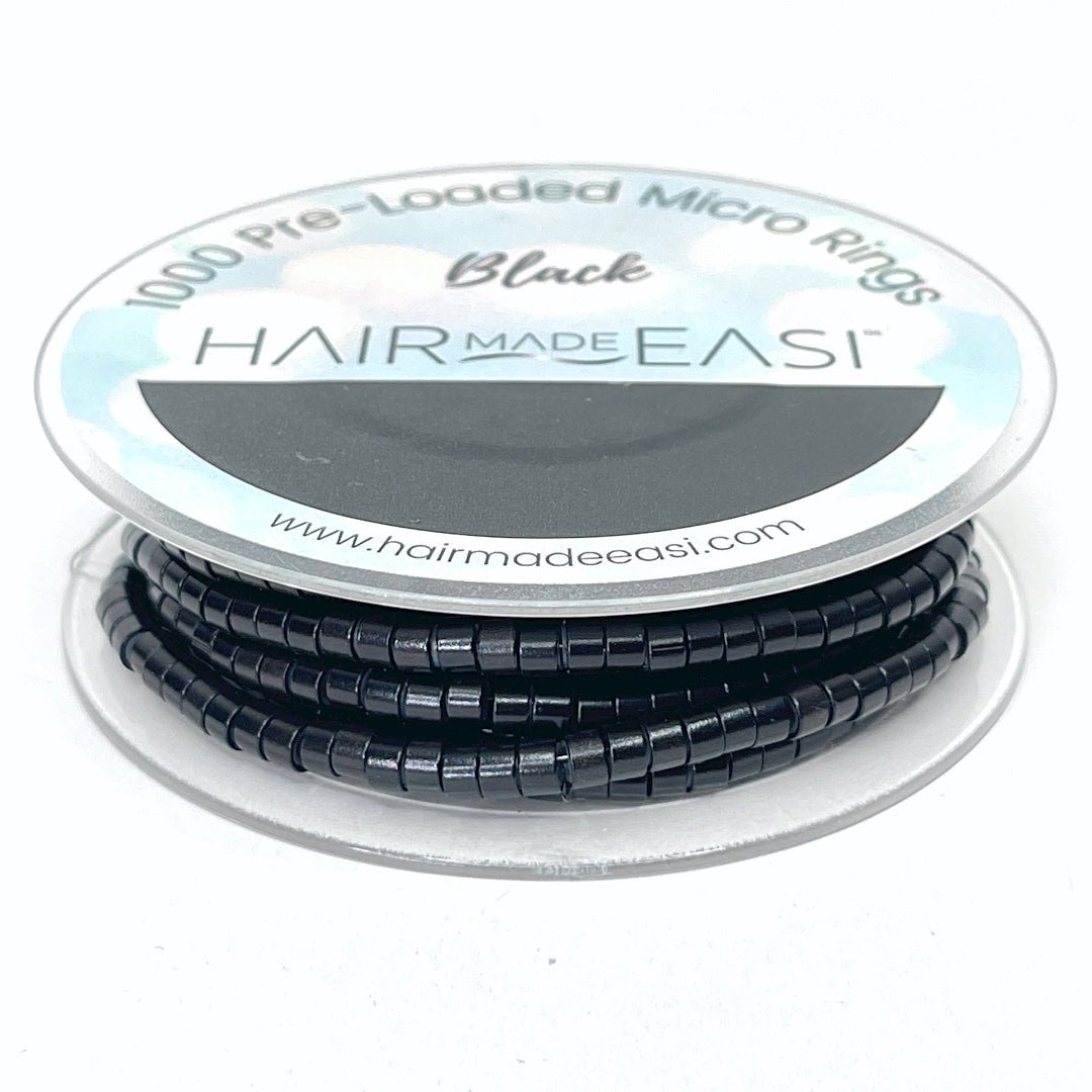 Silicone Lined Pre-Loaded Micro Rings (1000) and Easiloop Duo - Hair Made Easi