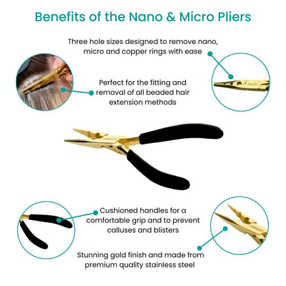 Nano and Micro Pliers for Hair Extensions - Hair Made Easi