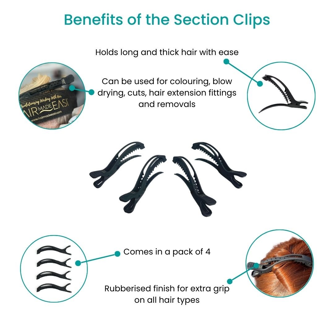Section Clips and Easiclaw Hair Sectioning Ring Duo - Hair Made Easi