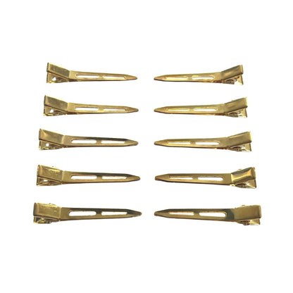 Small Gold Section Clips (Pack of 10) - Hair Made Easi